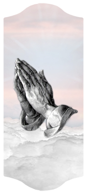 DARAY-C-103-PK Praying Hands Clouds Pink